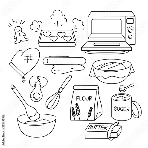 手作りクッキーのイラストセット