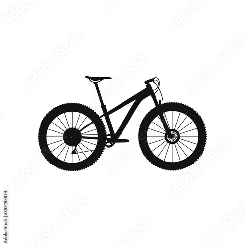 mountain bike, rigid on white background