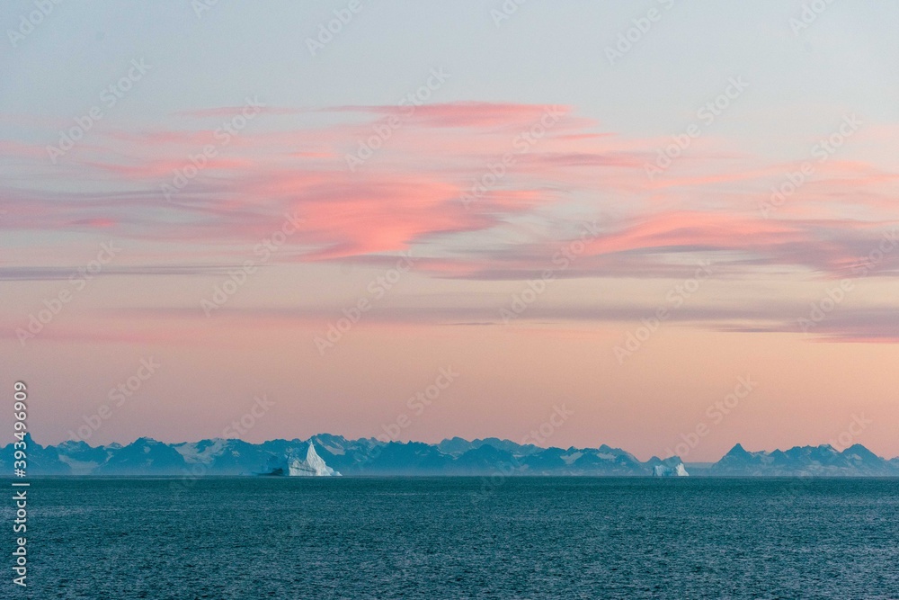 morning light Greenland coast