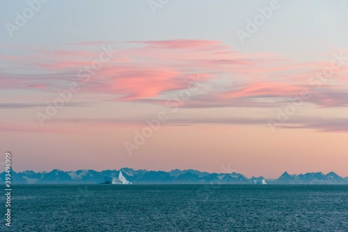 morning light Greenland coast
