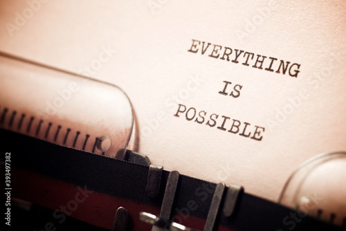 Billede på lærred Everything is possible phrase