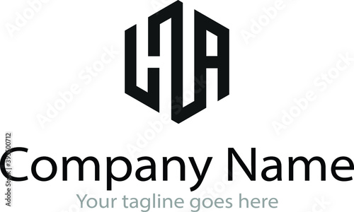 ha letter vector logo abstract