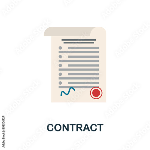Contract icon. Simple element from human resources collection. Creative Contract icon for web design, templates, infographics and more