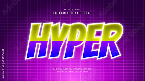 hyper retro 80s text style effect