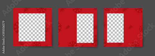 Social media post templates for digital marketing and sales promotion on christmas, black friday and new year. fashion advertising. Offer social media banners. vector photo frame mockup illustration