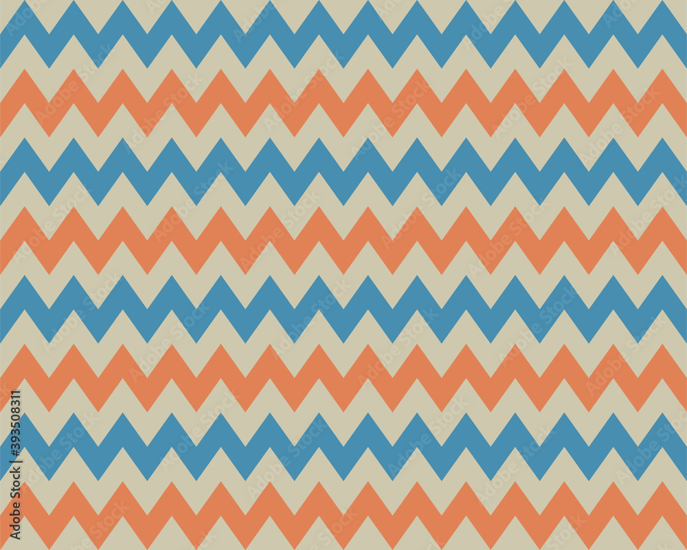 Zigzag pattern seamless. Zig zag background color. Vector abstract design.