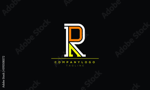 RDA Abstract initial monogram letter alphabet logo design