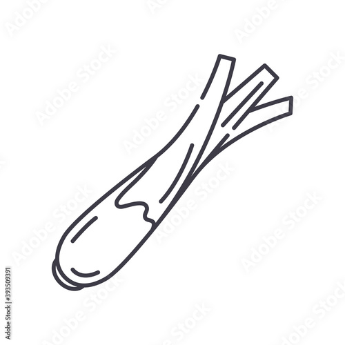 Lemon grass icon, linear isolated illustration, thin line vector, web design sign, outline concept symbol with editable stroke on white background.