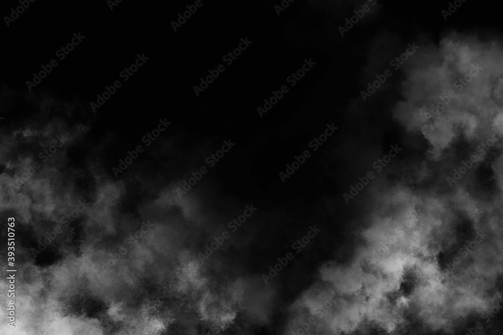 Fog on a black background.