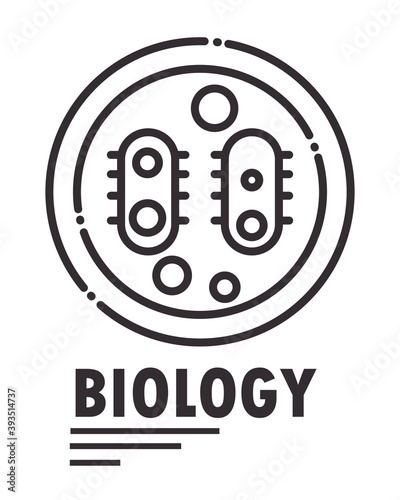 biology bacteria analysis science element line icon style