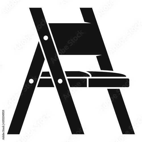 Folding chair icon. Simple illustration of folding chair vector icon for web design isolated on white background
