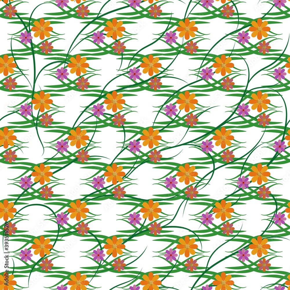 Obraz premium Abstract flower pattern for print and textiles etc