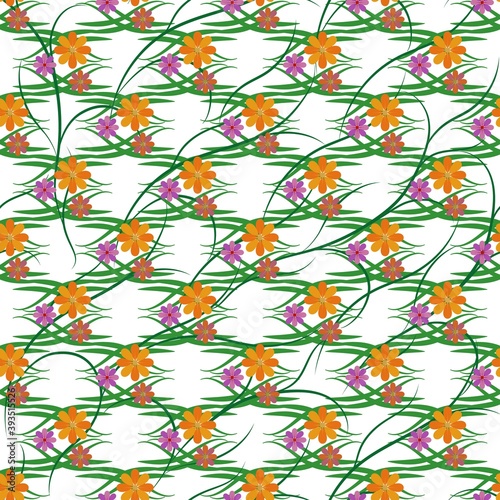 Abstract flower pattern for print and textiles etc