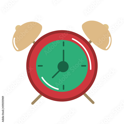 alarm clock time vintage cartoon flat icon