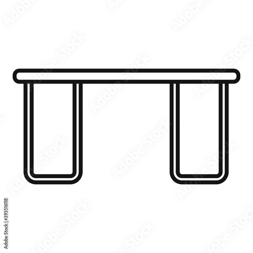 Folding camp table icon. Outline folding camp table vector icon for web design isolated on white background