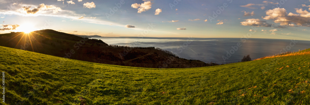 Obraz premium Flysch lookout near to Zumaia in Basque Country in Spain