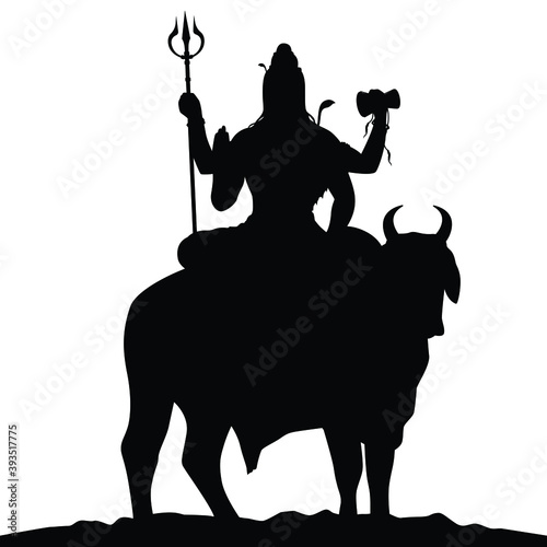 Lord Shiva silhouette vector vector