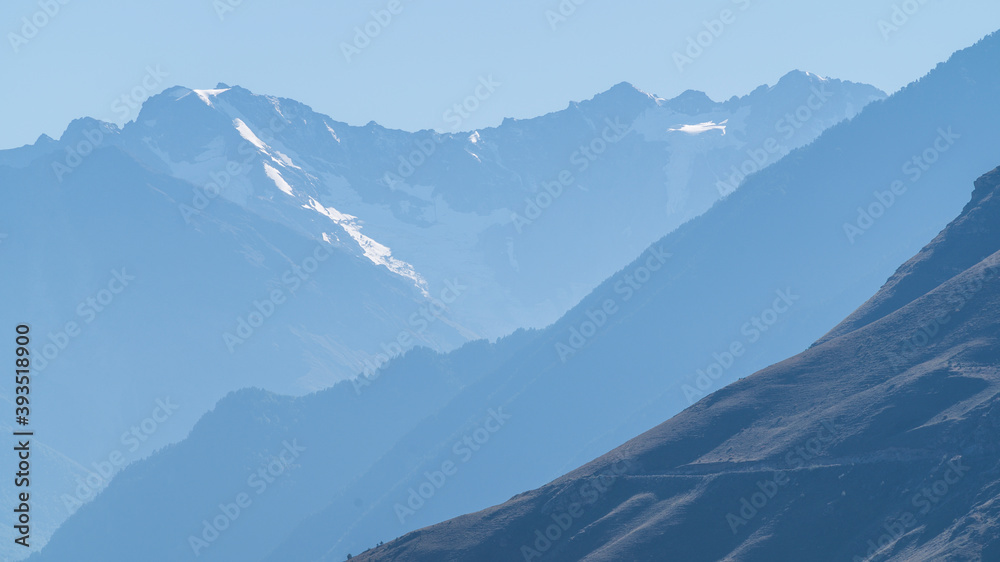 view of the mountains, mountain landscape close-up