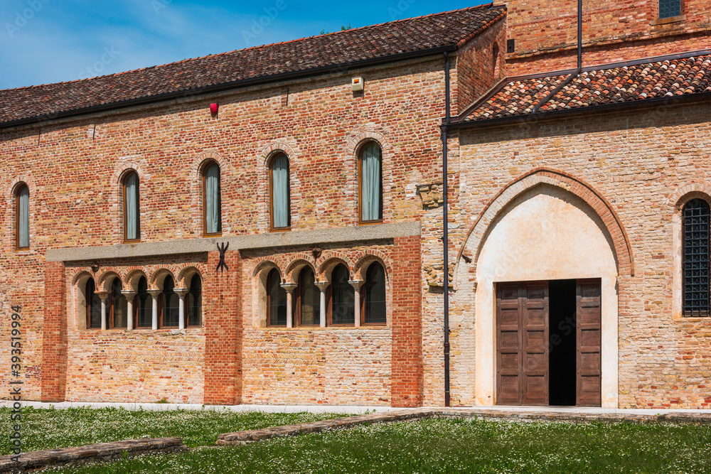 Ancient fortified village and abbey of Sesto al Reghena. Italy