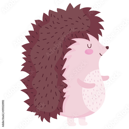 hedgehog animal forest cartoon icon