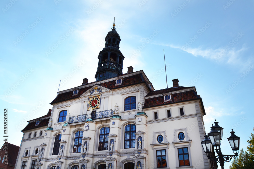 Old town hall on the market square in luneburg, Germany.