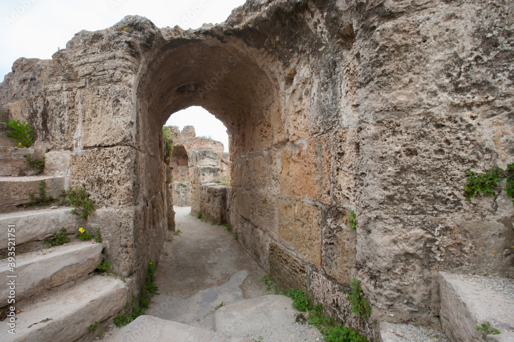 Archway at Antonine Thermae; Tunis; Tunisia
