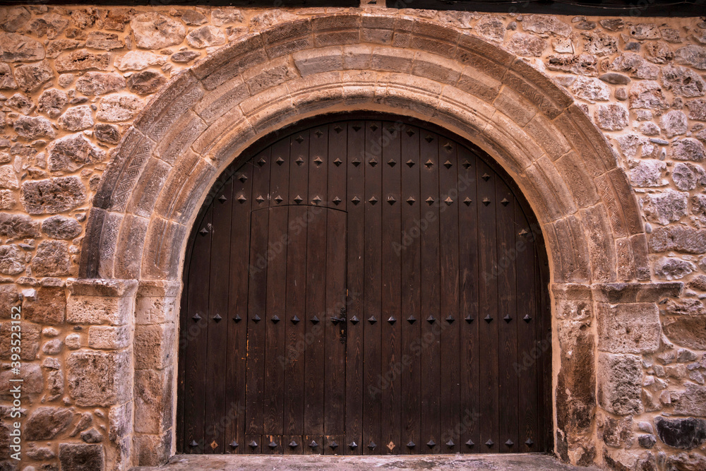Door detail in Covarrubias (Burgos, Spain)