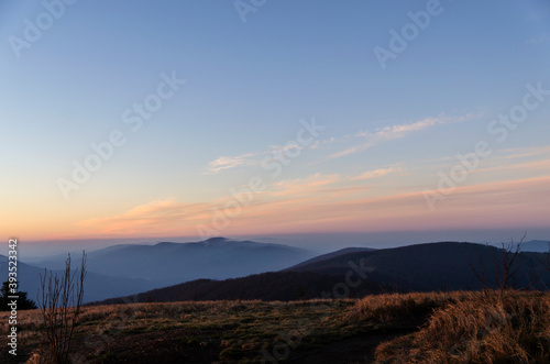 Zachód słońca - Bieszczady