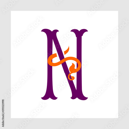 Luxury Logo set with Flourishes Calligraphic Monogram design for Premium brand identity. Colorful on white background, Royal Calligraphic Beautiful Logo. Vintage Drawn Emblem