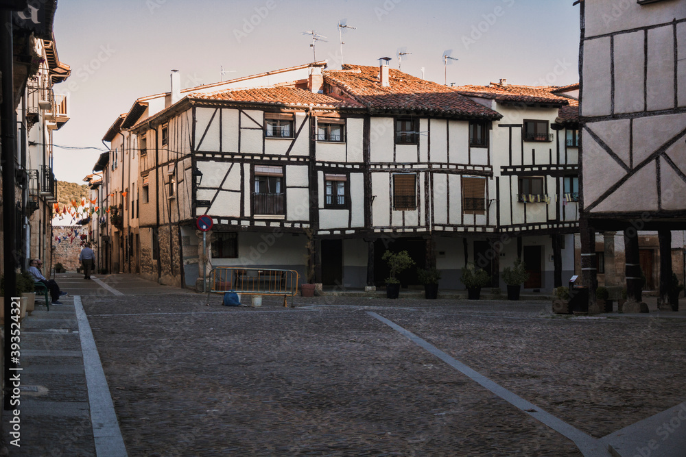 Streets of Covarrubias, a famous village in Burgos (Spain)