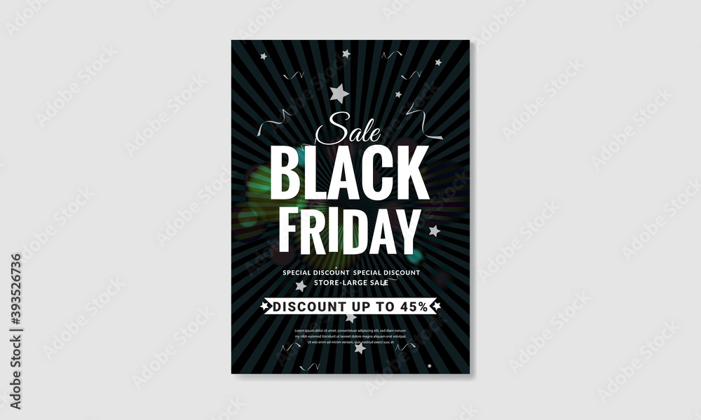 Black Friday 50% Discount poster Design Template