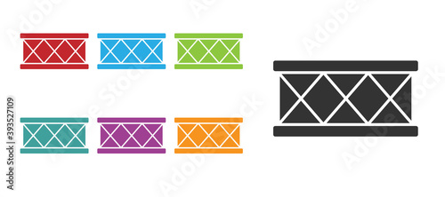 Black Drum icon isolated on white background. Music sign. Musical instrument symbol. Set icons colorful. Vector.
