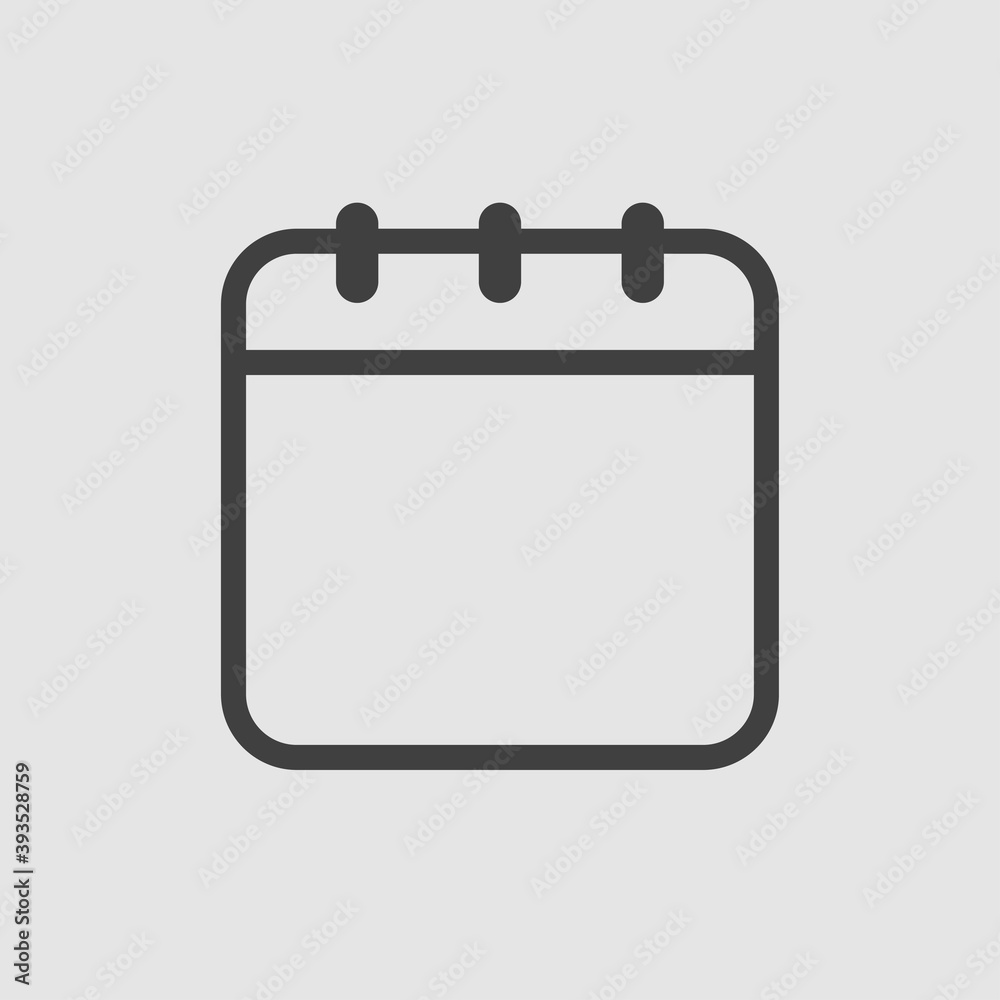 Vector icon square calendar day, empty space Vector icon square calendar day, empty space