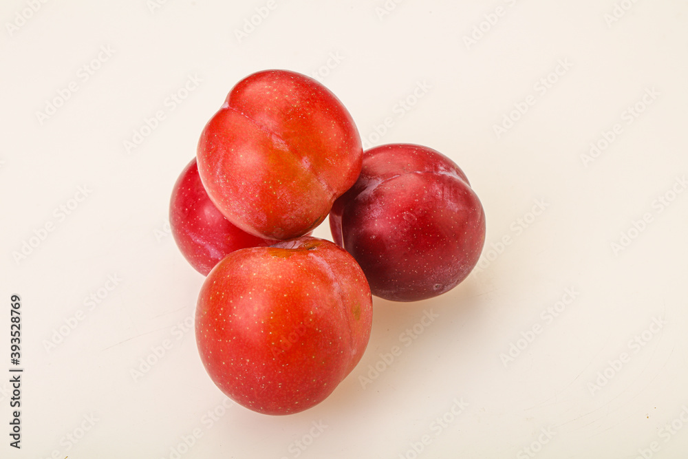 Ripe sweet tasty red plum Ripe sweet tasty red plum