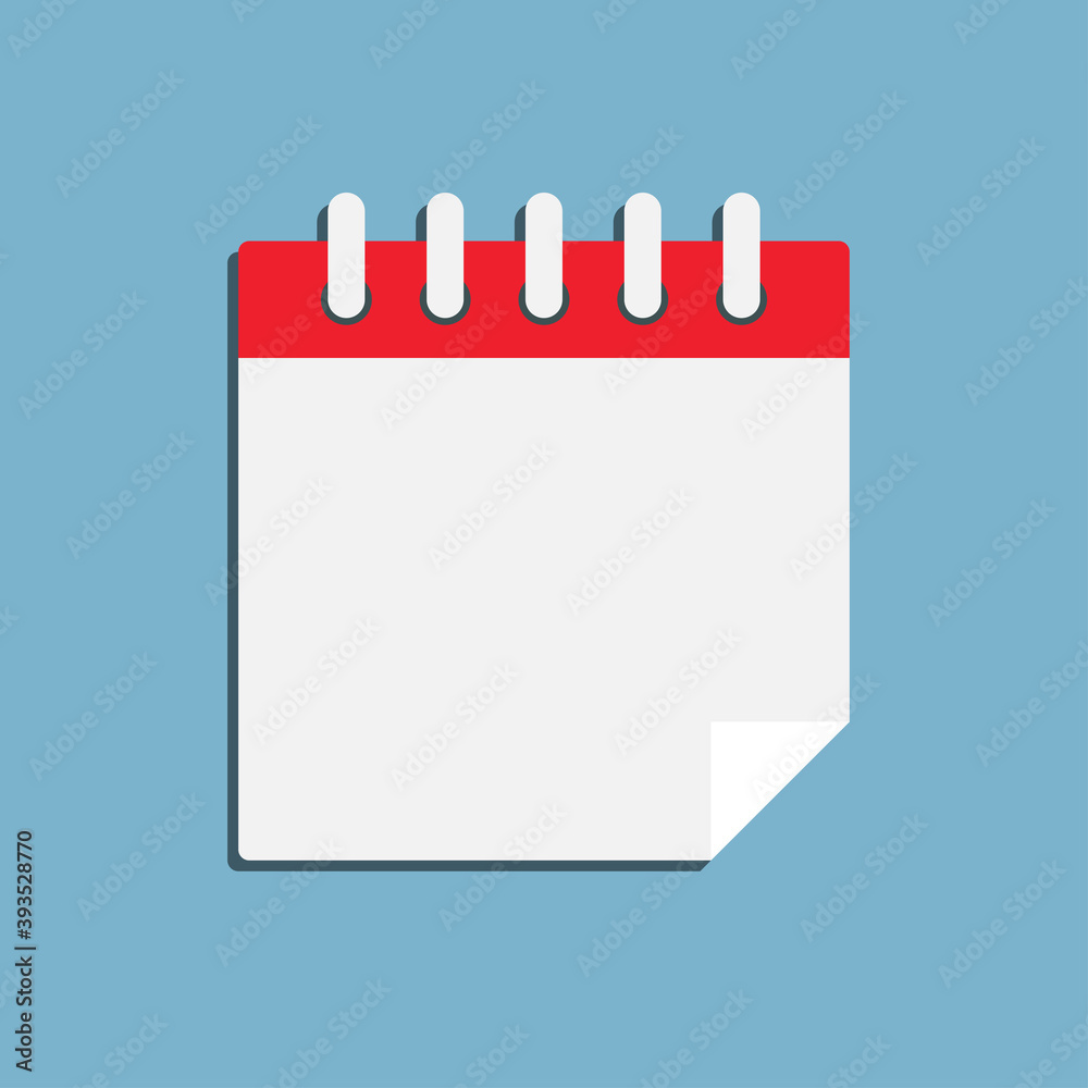 Vector icon square page calendar day, empty space Vector icon square page calendar day, empty space