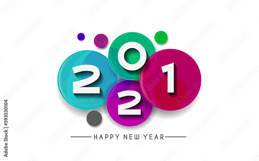 Happy New Year 2021 Text Typography Design Patter, Vector illustration. Happy New Year 2021 Text Typography Design Patter, Vector illustration.