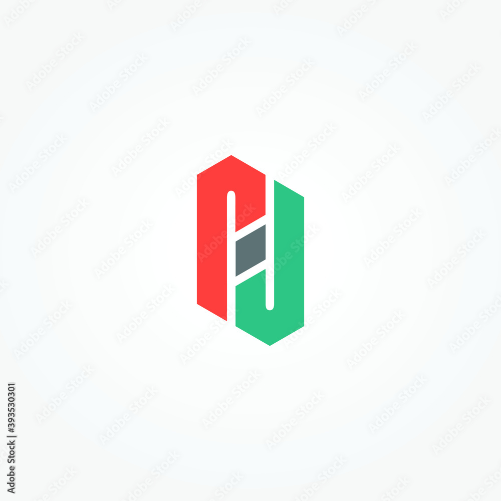 Fototapeta premium Letter p and d logo symbol element vector image