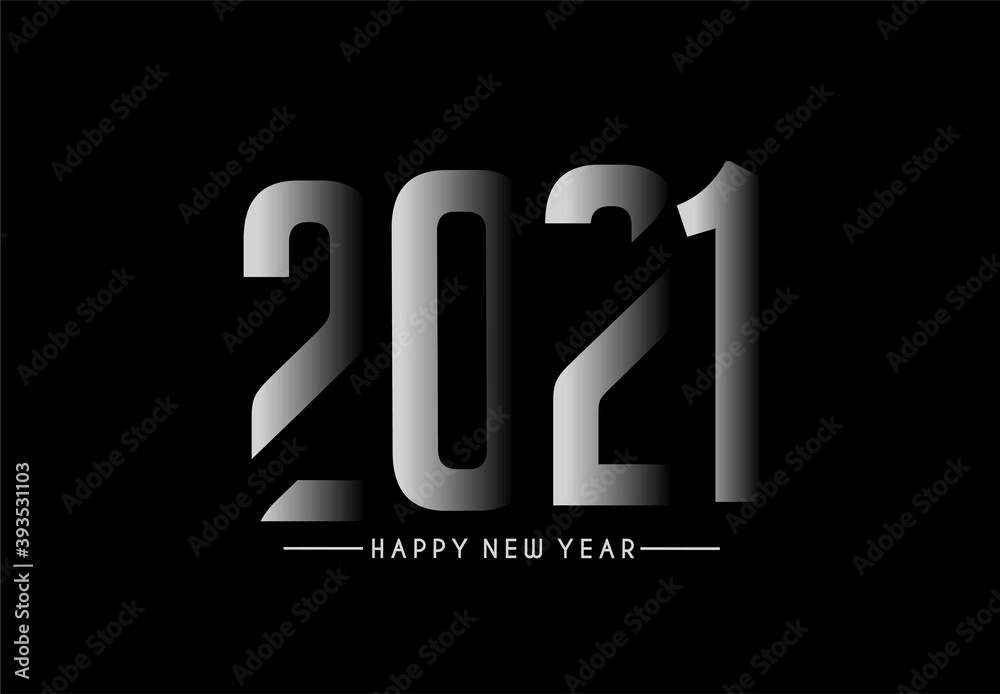 Abstract Happy New Year 2021 Text Typography Design Patter, Vector illustration. Abstract Happy New Year 2021 Text Typography Design Patter, Vector illustration.