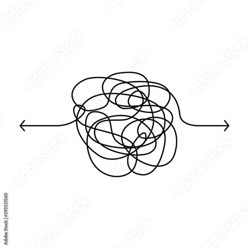 Confused and difficult way icon vector isolated on white background. Complicated and difficult way icon for ui and logo. Difficult knot icon