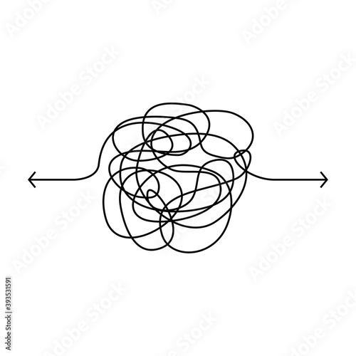 Confused and difficult way icon vector isolated on white background. Complicated and difficult way icon for ui and logo. Difficult knot icon