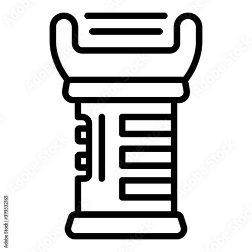 Taser safety icon. Outline taser safety vector icon for web design isolated on white background