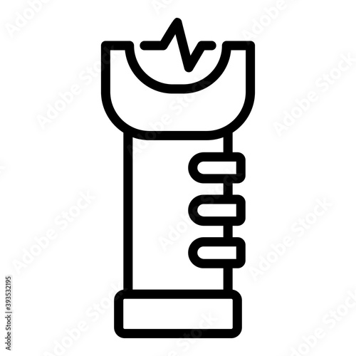 Taser life icon. Outline taser life vector icon for web design isolated on white background