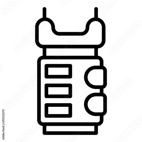 Taser guard icon. Outline taser guard vector icon for web design isolated on white background