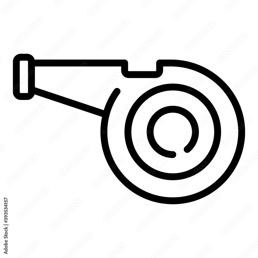 Sport whistle icon. Outline sport whistle vector icon for web design isolated on white background Sport whistle icon. Outline sport whistle vector icon for web design isolated on white background