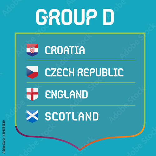 European football championship 2020 / 2021 groups vector