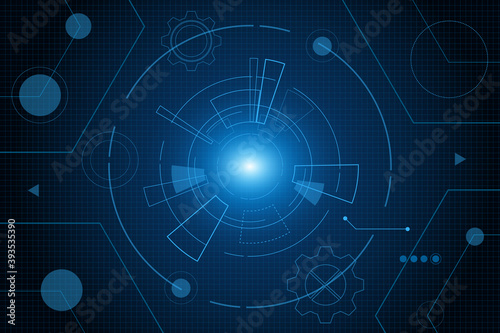 Sci fi futuristic user interface  HUD  Technology abstract background   Vector illustration. 
