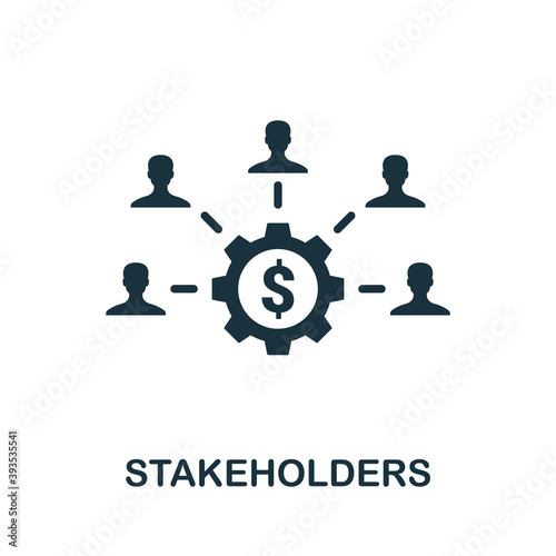 Stakeholders icon. Simple element from agile method collection. Filled Stakeholders icon for templates, infographics and more
