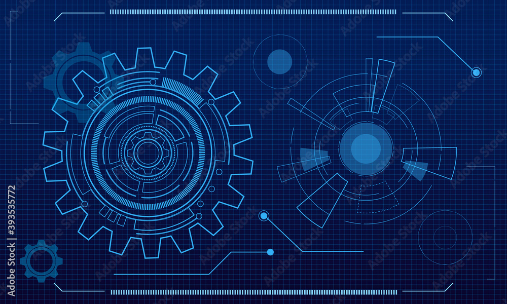 Obraz premium digital technology and engineering, digital telecoms concept, Hi-tech,futuristic technology background, vector illustration. 