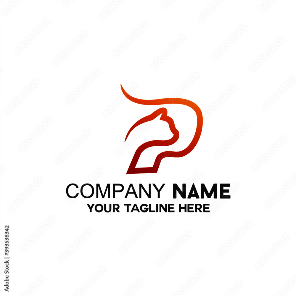 Obraz premium letter P logo vector