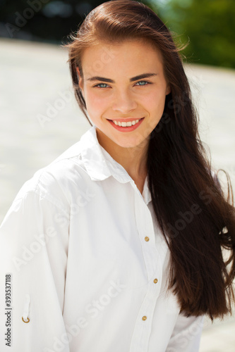 Young Beautiful brunette girl © Andrey_Arkusha